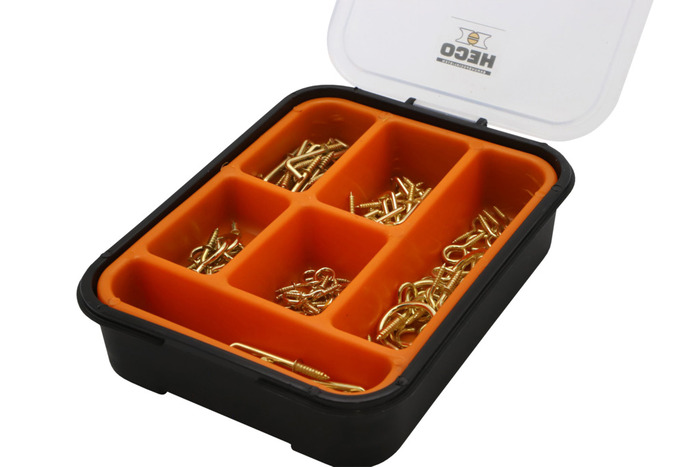 Kroksett messing 107 stk. Heco